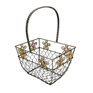 Wire Basket with Handle- Fruit/Flower Basket - Decor